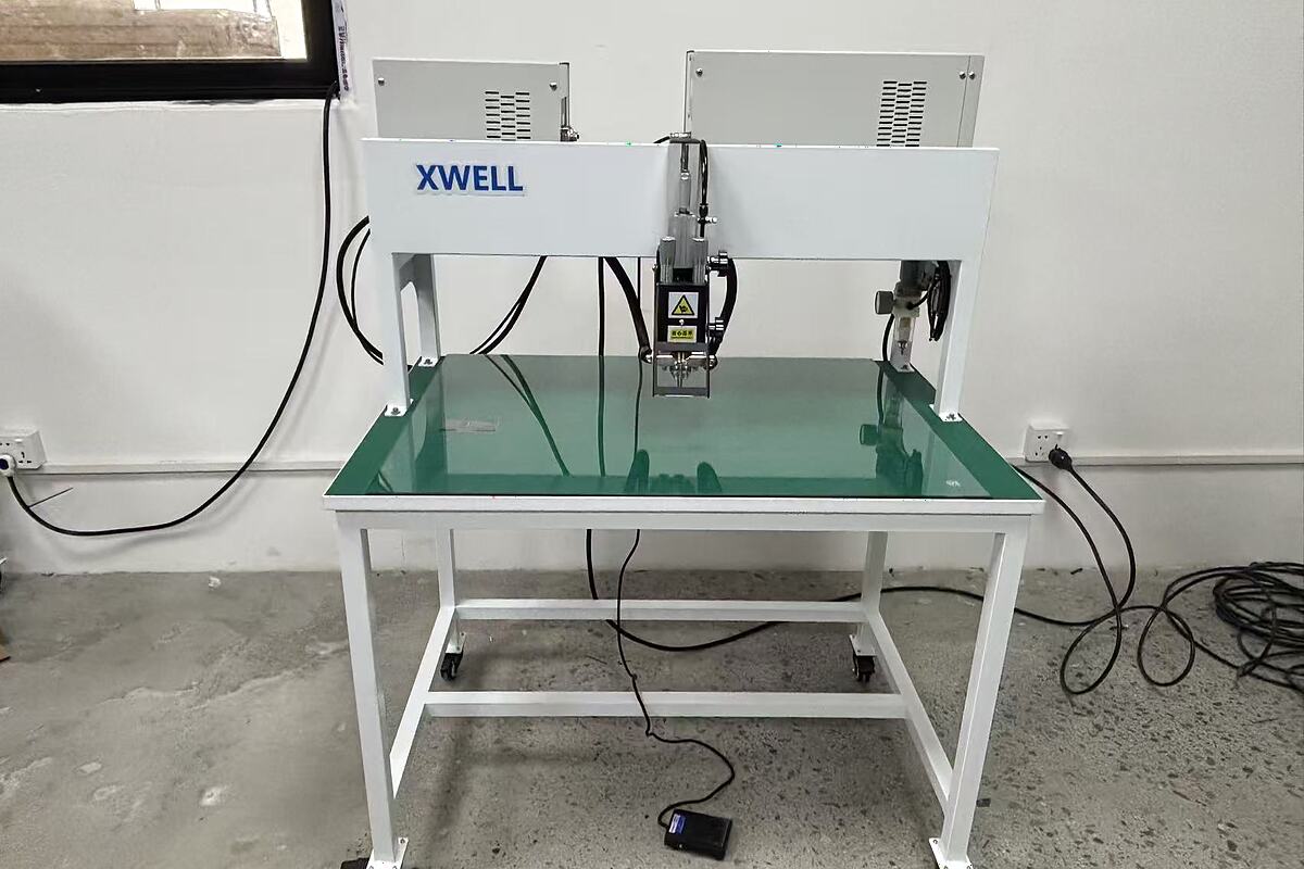XWELL manual gantry spot welding machine prepared for shipment to Israel