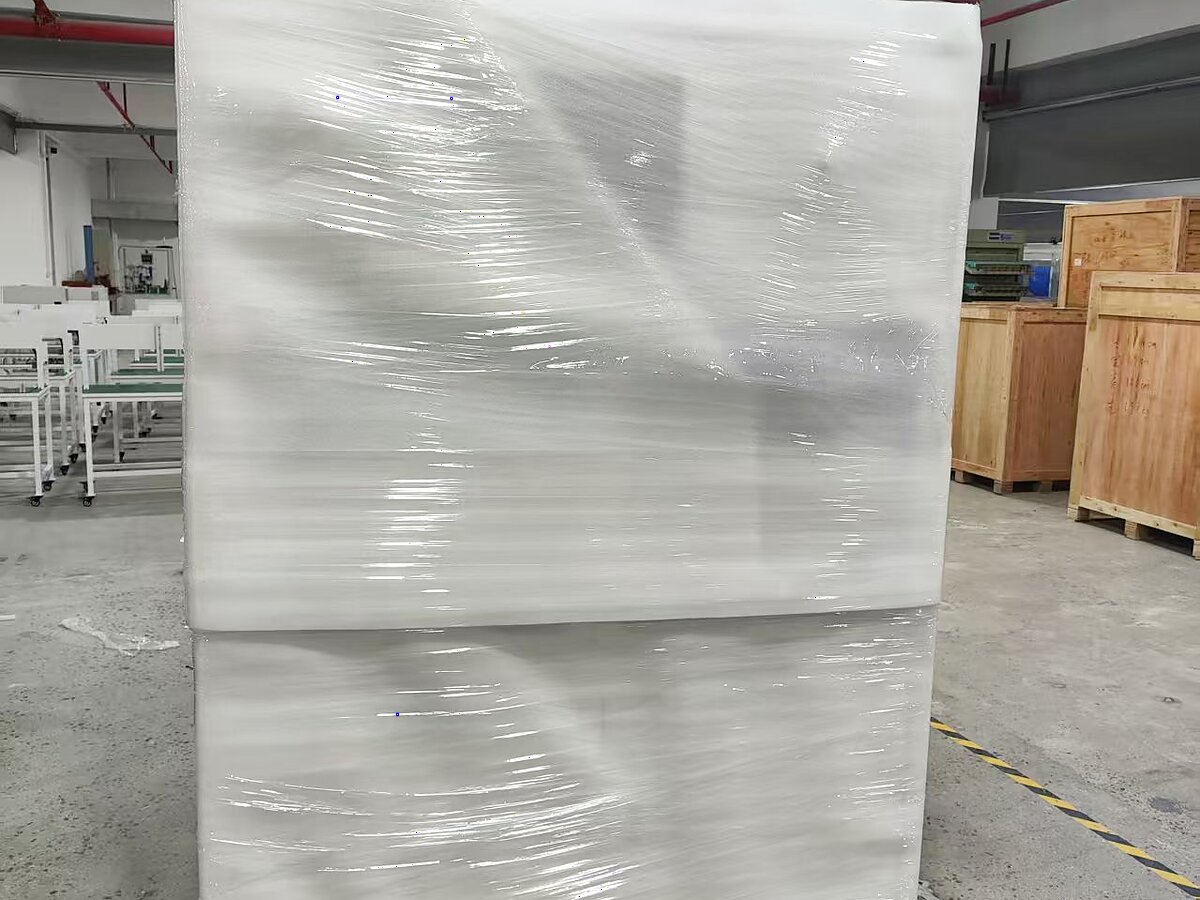 Protective wrapping for automatic conveyor battery pack double side spot welding machine
