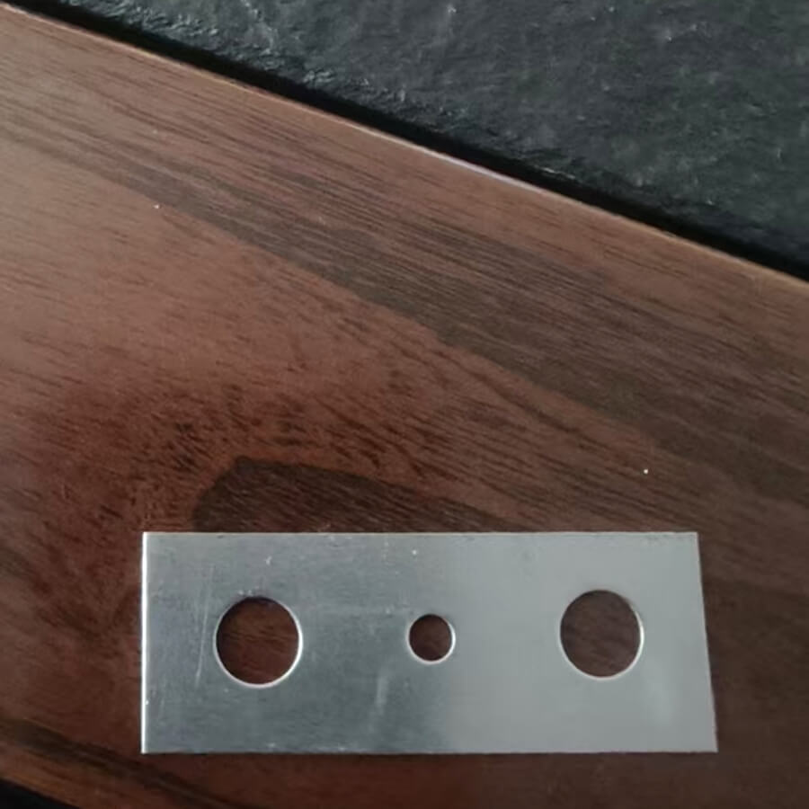 Punched aluminum battery busbar connector sample for battery pack assembly