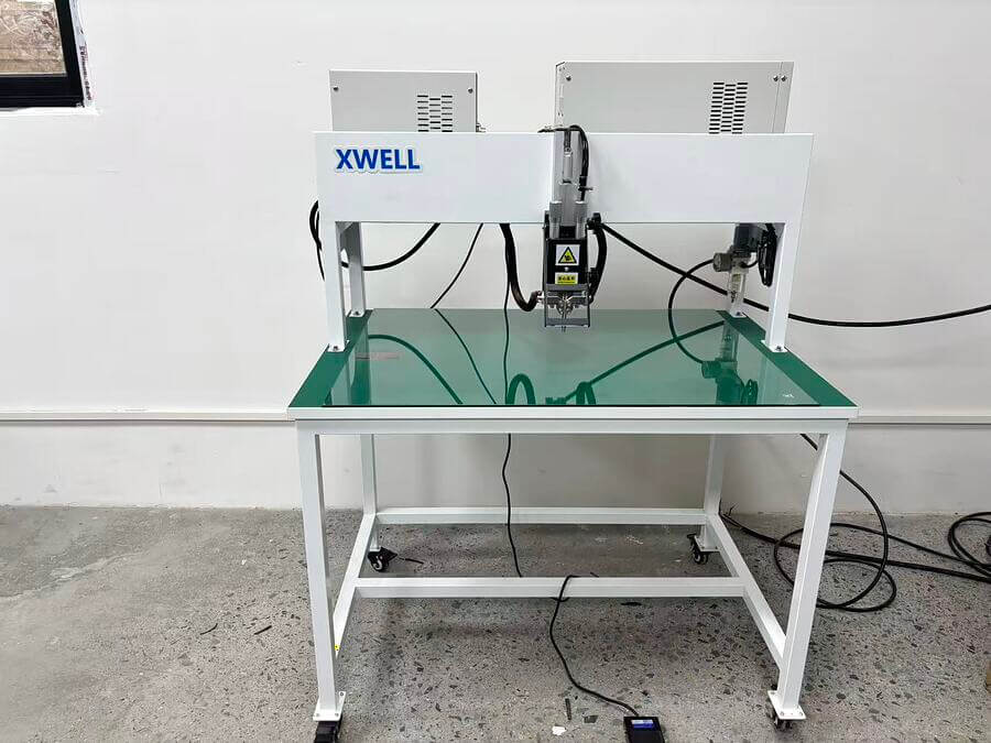 XWELL 5000A gantry spot welding machine for cylindrical battery pack assembly