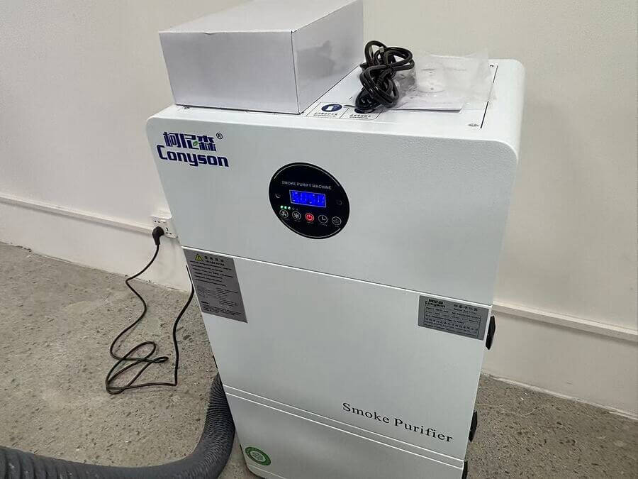 Smoke purifier included with XWELL laser cleaning machine shipment